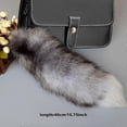 thumbnail image 4 of Fake Fox Tail, 40 Cm Animal Tail, Fluffy Fake Fur Tail, Fox Tail, Keychain, Wallet Decoration Fox Tail, Role Play, Silver-2025, 4 of 5