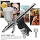 thumbnail image 3 of Pistola de aire para pintura profesional T218 - 0.3mm de boquilla con copa de 15CC, regulador de flujo y filtro de aire integrado. Ideal para trabajos artísticos, maquetas, decoración de uñas,, 3 of 7