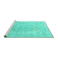 thumbnail image 2 of Ahgly Company Machine Washable Indoor Rectangle Persian Turquoise Blue Traditional Area Rugs, 2' x 3', 2 of 4