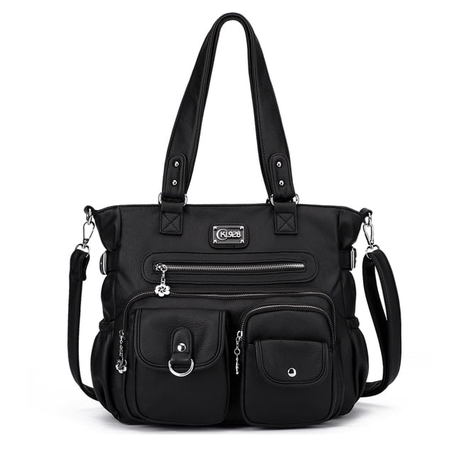 Bolso de hombro KL928, bolsos grandes para mujer, bolsos de mano, color negro