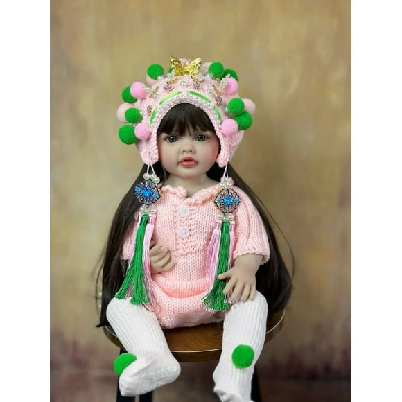BZDOLL 55 CM 22 Inch Reborn Dolls Realistic Full Silicone Baby Bebe Newborn Girl Doll Princess Toddler Toy Gift