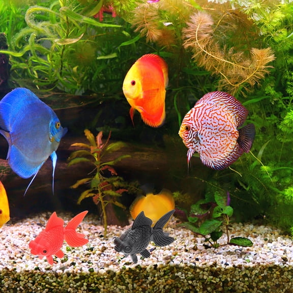 MEIBUTYUP 10Pcs Adorable Goldfish Models Assorted Color Fish Crafts Decorative Ornaments for Desk