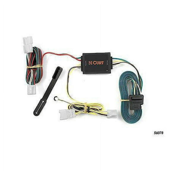 CURT 56078 Vehicle-Side Custom 4-Pin Trailer Wiring Harness, Select Hyundai Santa Fe, Kia Forte