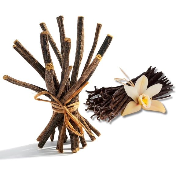 Aroma Depot Licorice Root Sticks 4 oz – Vanilla Glycyrrhiza Glabra Root in Whole Stick Form, Product of Turkey