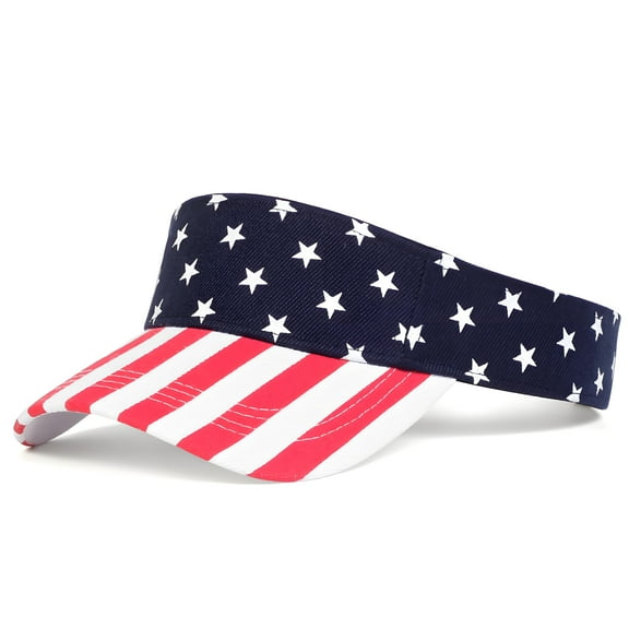 NIETEIN Sun Visors American Flag Tennis Hat for Women Independence Day Fourth of July