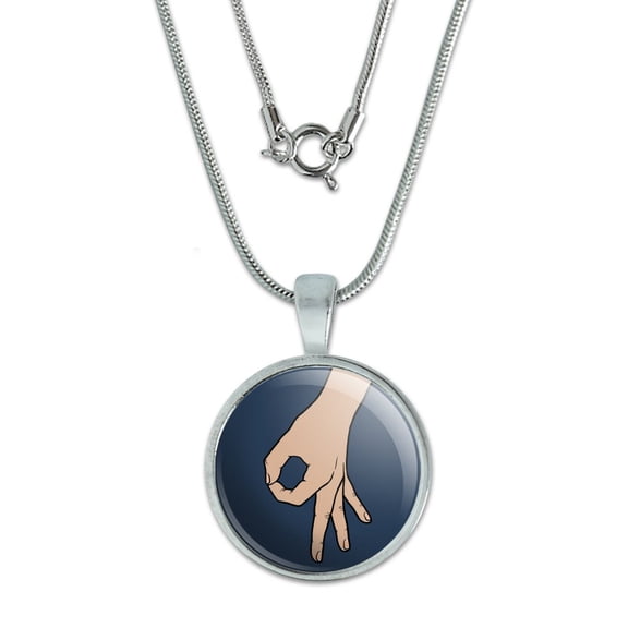 The Circle Game 0.75" Pendant with Sterling Silver Plated Chain