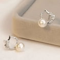 thumbnail image 3 of Sanrio-pendientes de plata con perlas para niñas, aretes de dibujos animados, regalo de Navidad, cumpleaños, Día de San Valentín, HelloKitty, 3 of 4