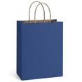 thumbnail image 1 of Bolsas de regalo BagDream de papel azul marino, 8 x 4,25 x 10,5, 100 unidades, 1 of 6