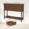 thumbnail image 6 of HLR 42" Farmhouse Modern Console Table, Entryway Table with Storage Shelf for Living Room, Brown, 6 of 8