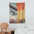 thumbnail image 3 of COMIO Airport Tapestry, Colorful Grunge Vintage Design Illustration of Air Cargo Plane and Containers, Fabric Wall Hanging Decor for Bedroom Living Room Dorm, 30X40 Inch, 3 of 7
