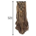thumbnail image 3 of Ensemble de 7 Pcs Perruque à Clip Mat Cheveux Bouclés Grande Perruque Ondulée, Pull Toupie, 3 of 4