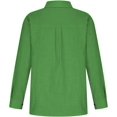 thumbnail image 4 of NANAHuang Womens Button Down Cotton Linen Shirts V Neck Roll Up Long Sleeve Blouses Loose Collared Shirt Casual Work Tops, 4 of 8