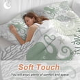 thumbnail image 4 of 3 Piece Sage Green Octopus Coastal Duvet Cover Set California King,Microfiber Comforter/Quilt Cover with Corner Ties and 2 Pillowcases,Nautical Coral Starfish All Season Bedding with Zipper Closure, 4 of 8