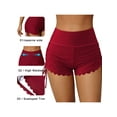 thumbnail image 4 of Aunavey Women Swim Shorts High Waisted Swimsuit Shorts Scalloped Trim Swim Bottom Board Shorts, 4 of 5