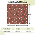 thumbnail image 2 of Red Hedgehog Pattern Square Fitted Tablecloth with Elastic Edge,Square Table Cover,Washable Elastic Table Cover for Home Kitchen Party Decor 36"x36", 2 of 6