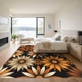 thumbnail image 3 of ODIKA 8'x10' Machine Washable Non-Slip Area Rug, 70s Black High Traffic Rug, Orange, 1269088, 3 of 7