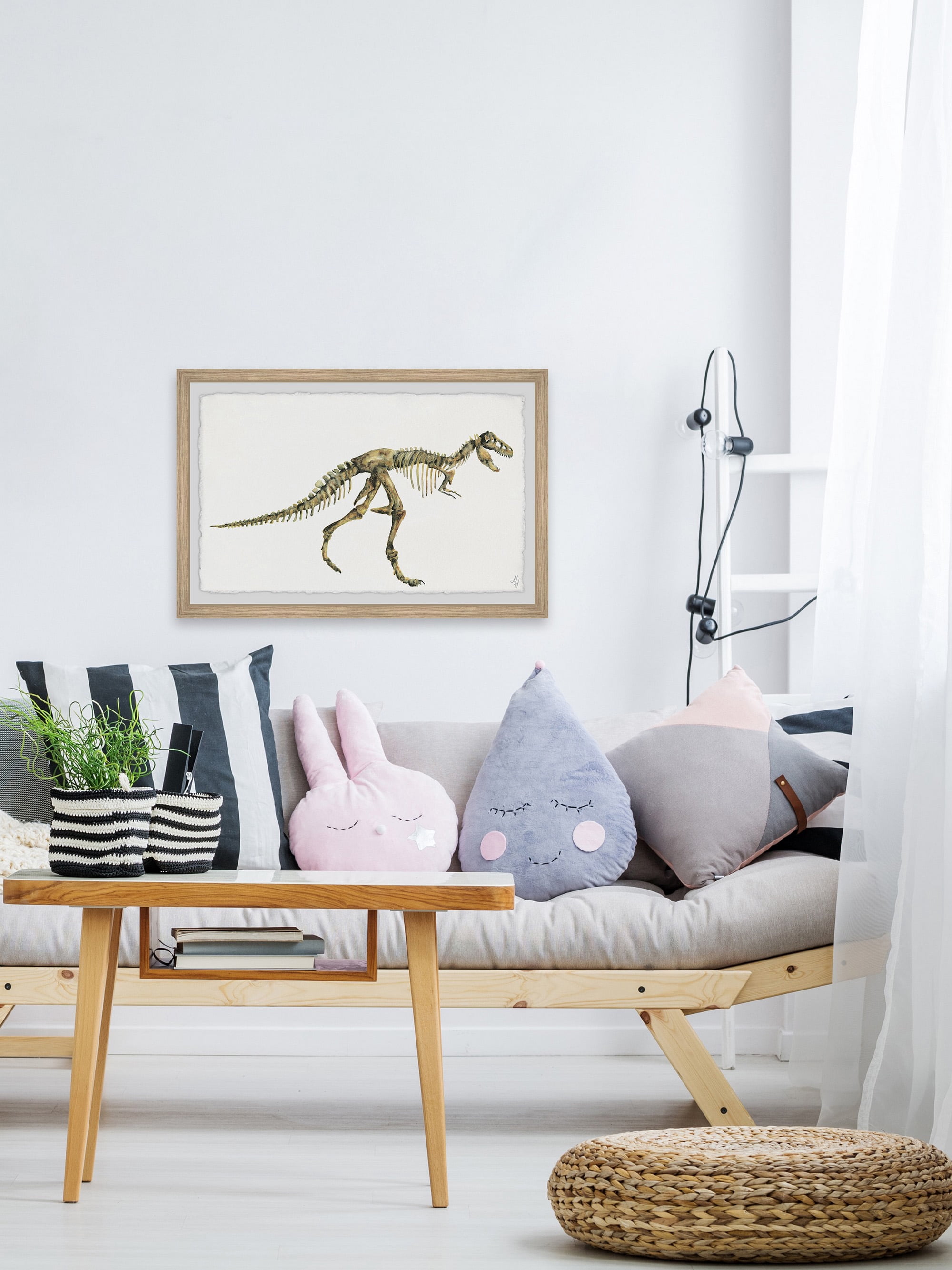 Marmont Hill Big Dino Skeleton Framed Wall Art