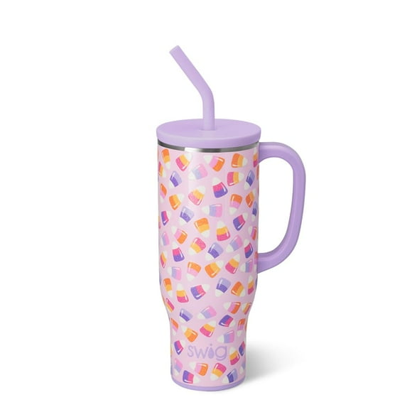 Mega Taza Swig Life Halloween de 900 ml con asa y pajita
