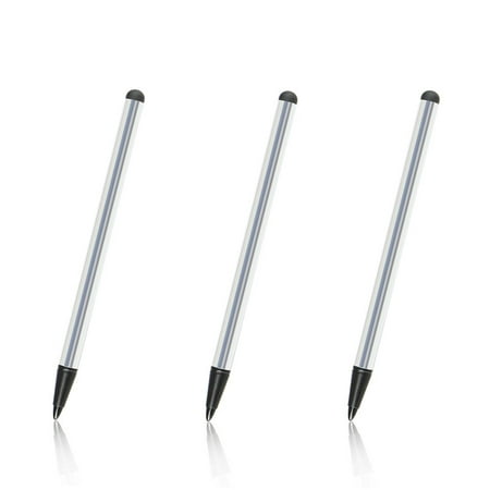 3-pack 2 in 1 Capacitive and Resistive Hard Tip Stylus/Styli, Universal Touch Screen Pen for iPhone iPad Samsung Tablet