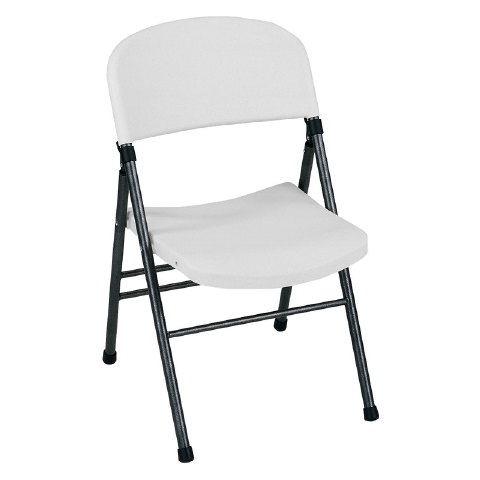 Cosco Commercial Molded Resin Folding Chair, White, Set of 4