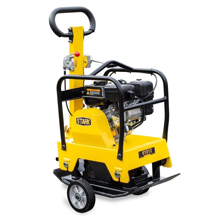 KFFKFF Plate Compactor, 6.5 HP 196CC Gas Engine 5,600 VPM, 4,200 lbs Force Vibratory Compaction Tamper with 22.1 x 15.9 in Plate for Walkways, Patios, Asphalts, Paver Landscaping, EPA & CARB Compliant