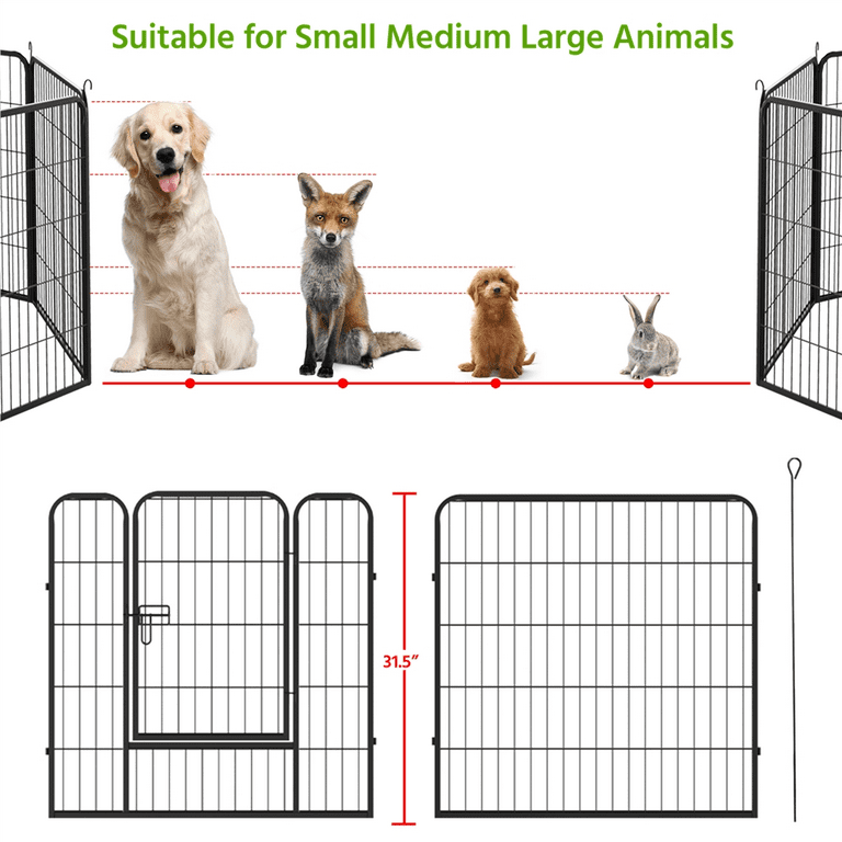 Aaronam Barrier Exercise Dog Pen Metal Pet Playpen (8 Panels) & Reviews