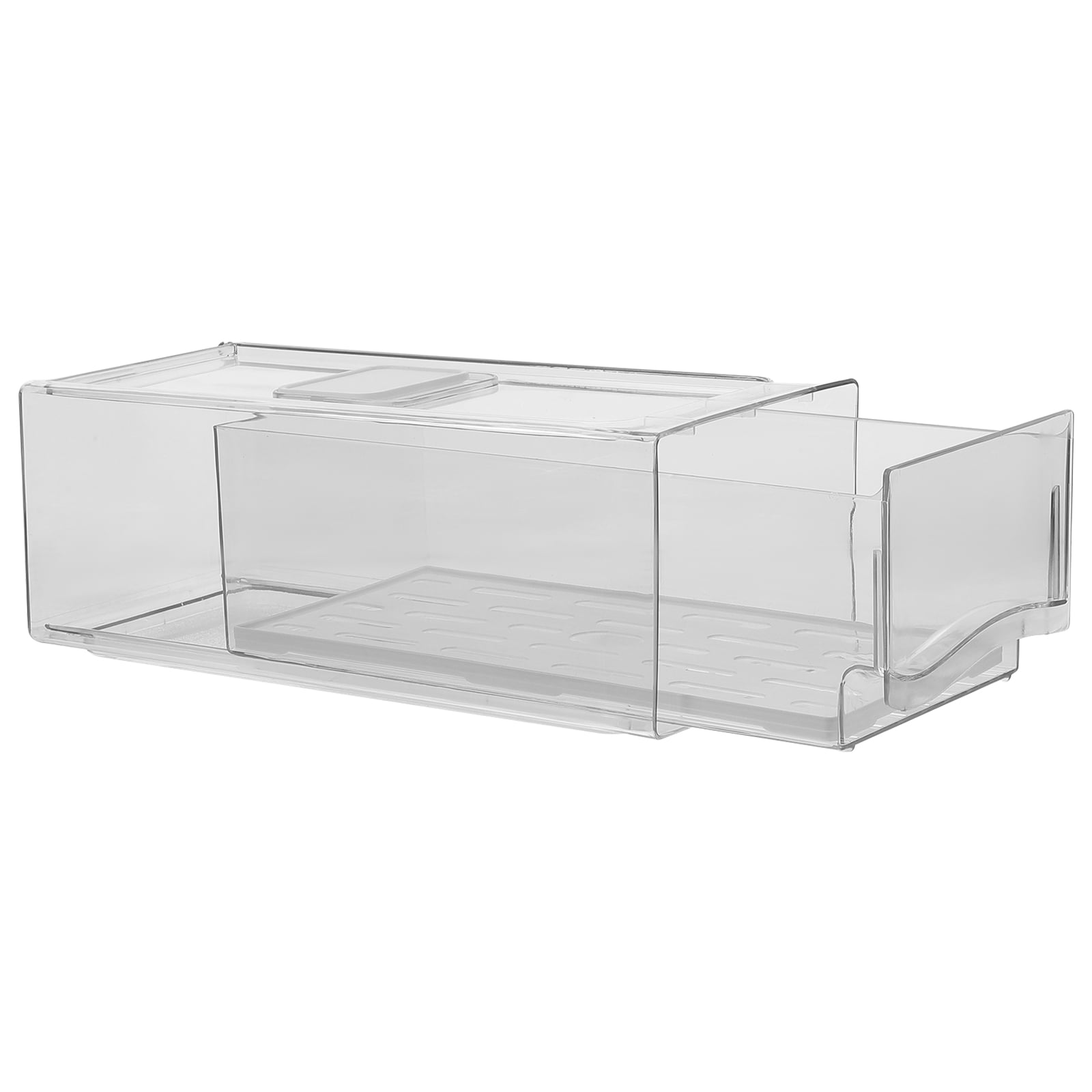 HEMOTON Transparent Refrigerator Drawer Cheese Storage Bins for Fridge Organization and Food Freshness
