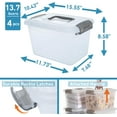 thumbnail image 6 of Kerhouze Small Storage Bin with Lids & Handle 14 Qt 4 Packs Clear Stackable Toy Organizer Craft for Kids Adult, 6 of 6