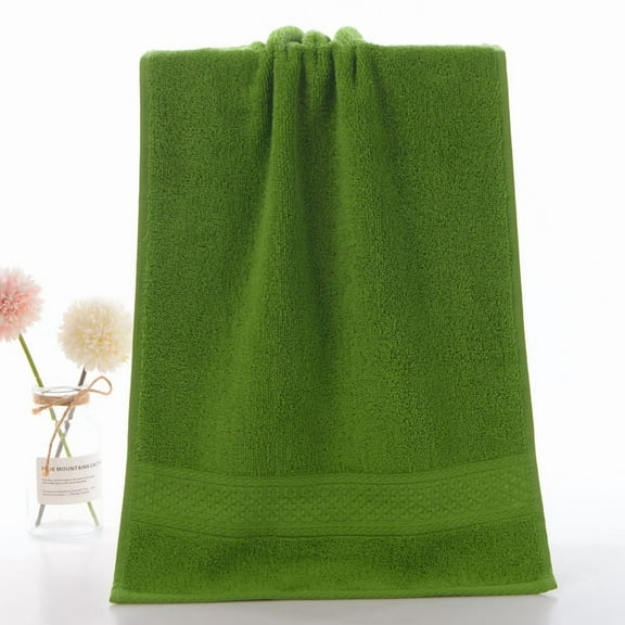 Zhuge 2Pcs Cotton Hand Towels Solid Super Soft Highly Absorbent Towel for Bathroom, 13" x 29" Bath Towels Soft and Absorbent Hotel Towels,Green