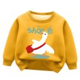 thumbnail image 4 of Kids Sweatshirts For Girls Child Boysand Girls' Lined Round Neck Sweatshirts Thickened Warm Top Cute Clothes For Kids,3-4 Years, 4 of 4