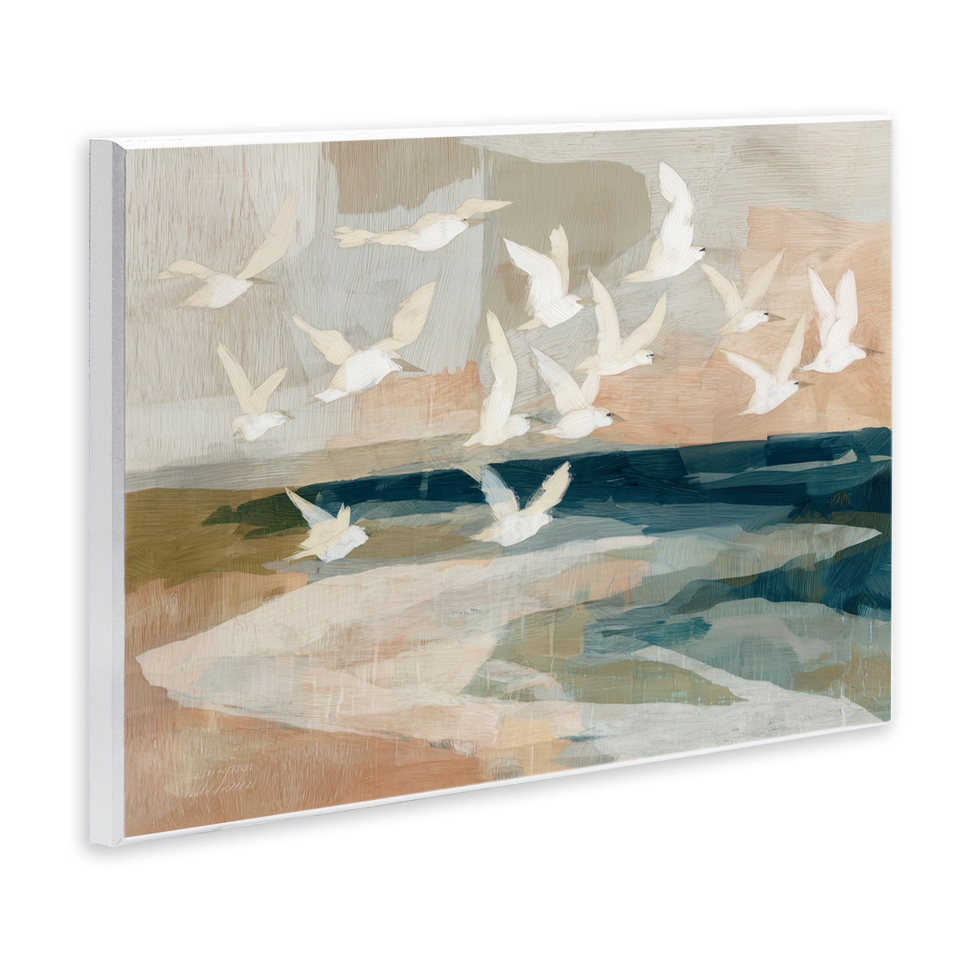 Stupell Industries Birds in Flight Over Water Wall Plaque Art, design by Chromatic Storm Studio