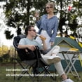 thumbnail image 4 of Sunnyfeel Cozy Oversize Folding Camping Club Chair, Comfortable Padded Moon Sofa, Green, 4 of 6
