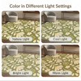 thumbnail image 7 of ODIKA 4'x6' Olive Green Cream Retro Daisy Design Washable Area Rug 70s Inspired Floral Pattern with Modern Twist Stain Resistant, Low Pile, Easy Care for Dorm Room, Small Living, 7 of 7