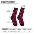thumbnail image 2 of Rateoe Burgundy Tie Dye for Women Casual Calf Socks - Cute Crew Socks - Thin Soft Above Ankle Socks Size 5-11, 2 of 6