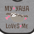 thumbnail image 4 of Inktastic My Yaya Loves Me Sloth Girls Baby Bib, 4 of 4