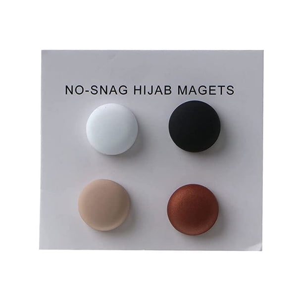 Broche Magnético Fuerte Para Hiyab Seguro Para Hiyab Accesorio De Lujo Sin Agujero Alfileres Broche Imán Para Bufanda Musulmana 4 Uds Serendint AP005971-00
