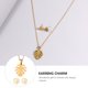 thumbnail image 2 of 1 Juego de collar y pendientes de Monstera. Pendientes de Monstera de moda. Collar premium., 2 of 5