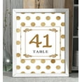 thumbnail image 3 of Darling Souvenir Double Sided Print Polka Dot Table Numbers Wedding Reception Decorative Table Place Cards-5" x 7" (1 to 12), 3 of 4
