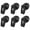 Black, variant on ruhuadgb Suction Cup Clip,6Pcs Shower Curtain Clips with Suction Cup Prevent Water Splashing Windproof Splash Guard Car Interior Window Curtain Clip