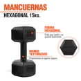 thumbnail image 2 of Mancuernas 7.5 Kg Pesas Hexagonales 2pz Altera Entrenamiento, 2 of 6