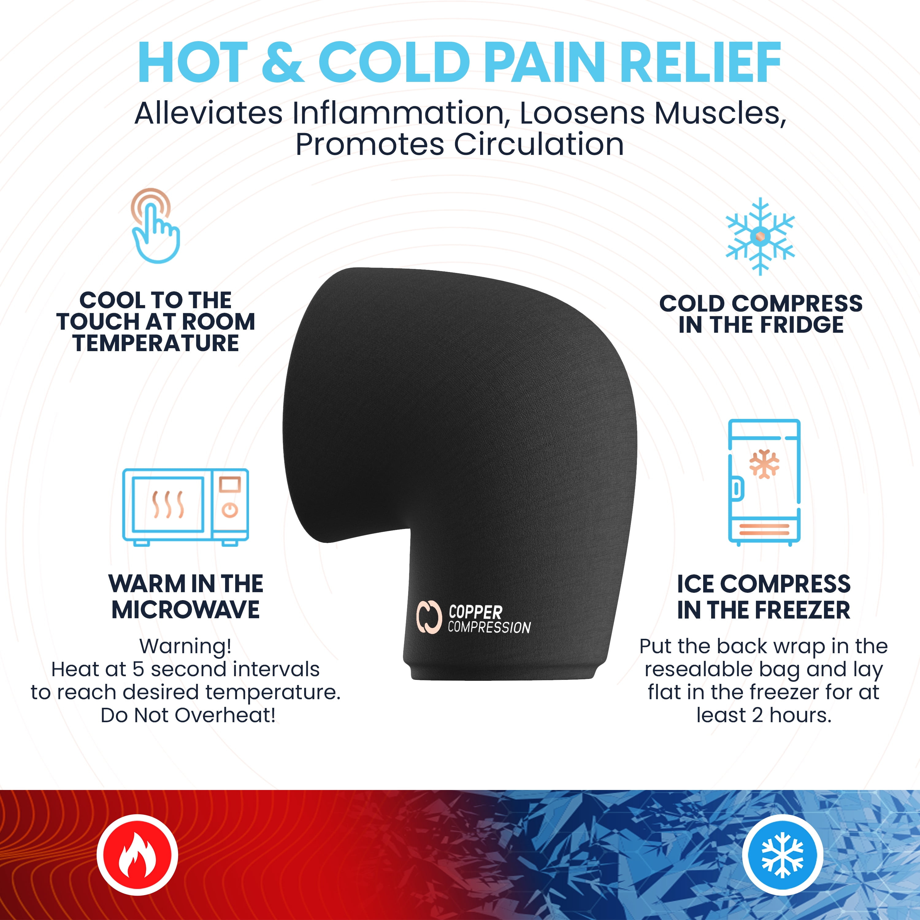 CopperFreeze® Hot + Cold Therapy Knee Sleeve by Copper Compression®