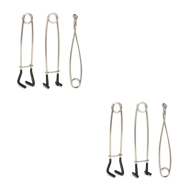 Greeniant Esparcidor de boca de pescado, herramienta de extracción de anzuelo, accesorio de aparejo, fijador abierto de acero inoxidable, tipo 4 2Conjunto