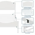 thumbnail image 5 of Yoneston Twin Metal Platform Bed Frame with Wood Headboard, White Finish Single Bed Frames Mattress Foundation for Kids Teens Boys & Girls, No Box Spring Needed, 5 of 6