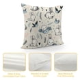 thumbnail image 4 of JEUXUS Bunny Easter Cute Bunny Bird with Heart Short Plush Pillowcase White, 4 of 5