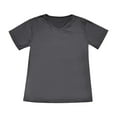 thumbnail image 5 of Landzoo One Women's Fashion Deep V Neck Short Sleeve Top Solid Color Casual Loose Basic T Shirt Beautiful Basic Women's T-Shirts, 5 of 5