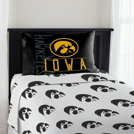 - NCAA Iowa Hawkeyes Affiliation Twin Sheet Set, 1 Each
