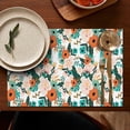 thumbnail image 4 of Pioneer Flower Floral Print Pattern Summer Placemats Table Placemats Set Of 6-Linen Kitchen Washable Placemats Table Mats 12x18 Inch Non-Slip Heat Resistant, 4 of 5