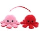 thumbnail image 3 of Muñeco de peluche de pulpo, peluche reversible, animal con tapa de doble cara, juguetes de regalo encantadores (rosa claro, rojo rosa, 20 x 10 cm), 3 of 14