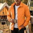 thumbnail image 2 of PNTUTB Men's Full Zip Stand Collar Jacket Solid Color Long Sleeve Windbreaker Casual Lightweigh Waterproof Comfort Outdoor Sporty Coat with Pockets, 2 of 7