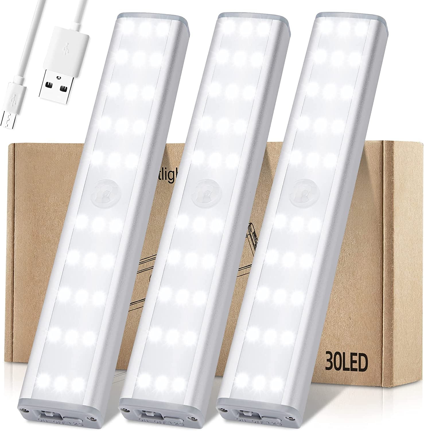 Meromore 30 LED Under Cabinet Lights, 3-Pack photo 1